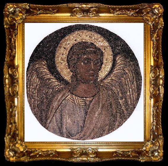 framed  GIOTTO di Bondone Tondo with Angel sh, ta009-2